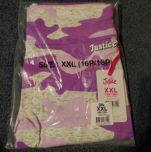 Justice Meadow Violet Camo Leggings XXL